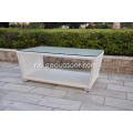 4stk aluminm base PE rotting veving stilig sofa